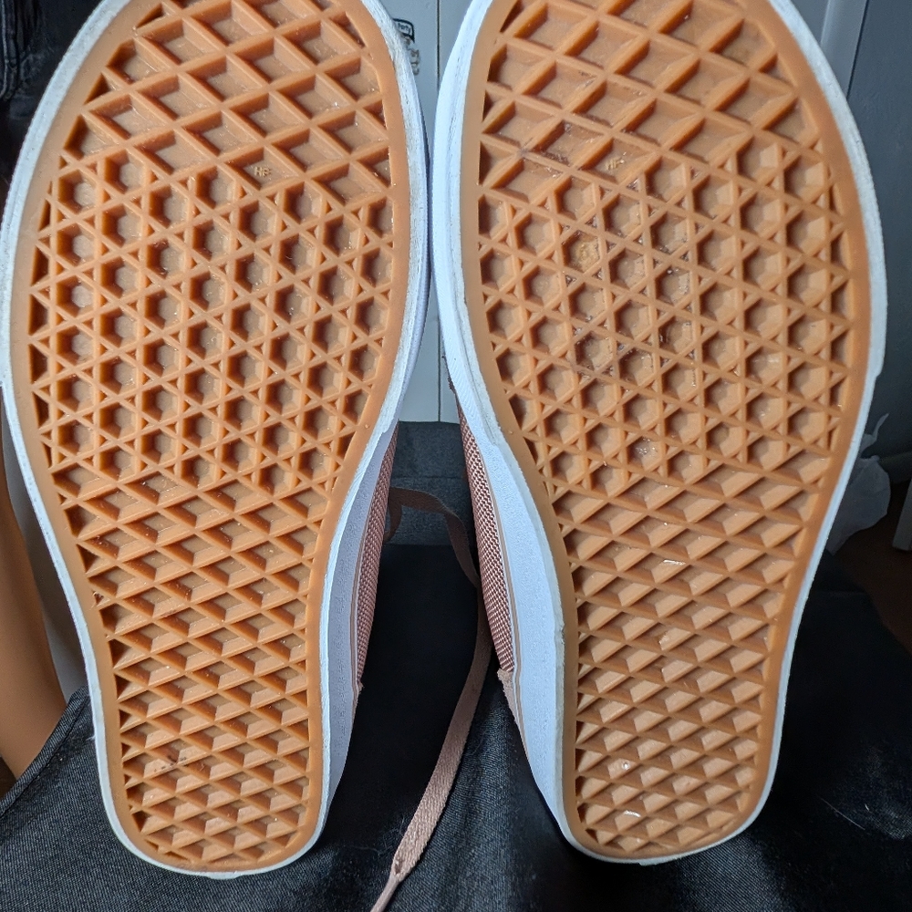 Vans Womens Dusty Rose Pink Gold High Tops Sneaker Shoes Casual Athletic Size 7 - Picture 5 of 8